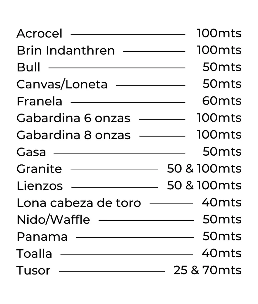que generos textiles fabricamos